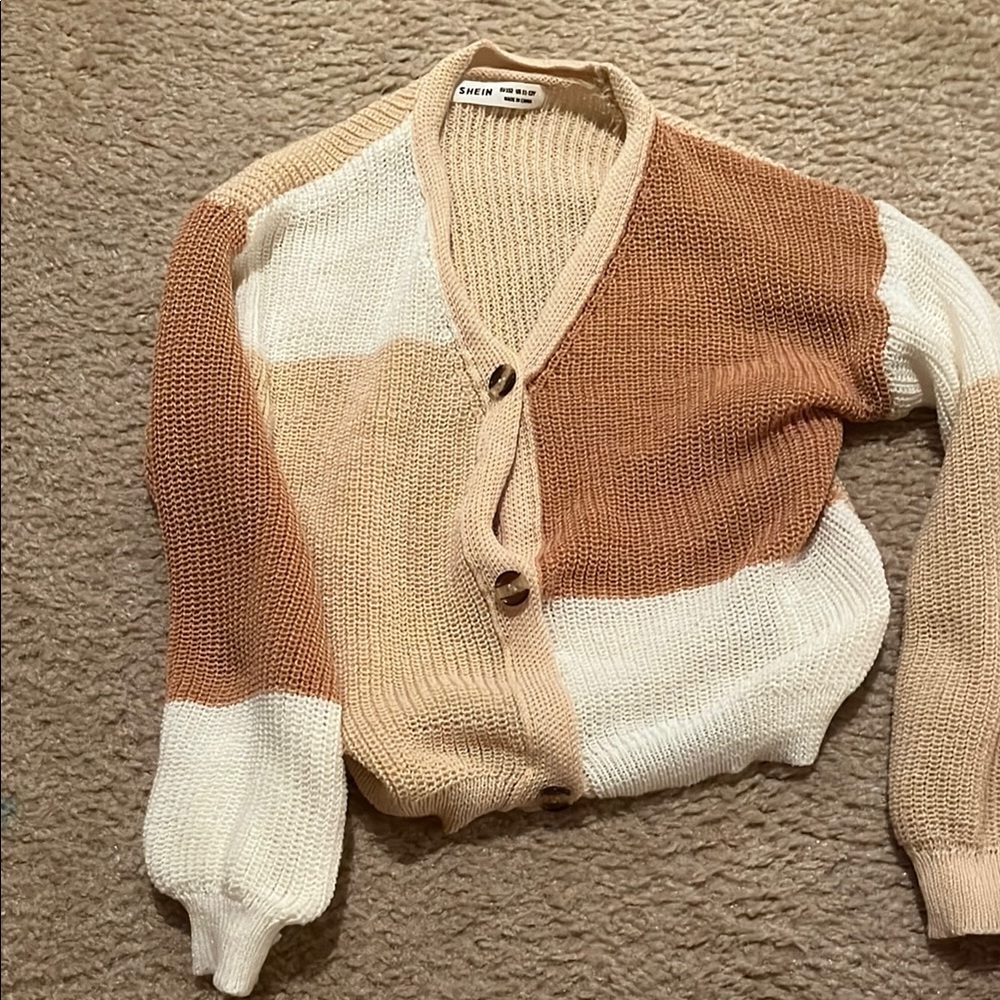 Colorblock Cardigan Sweater